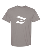 Alphabet Z T-Shirt 9 inch calligraphy White ink, Grey