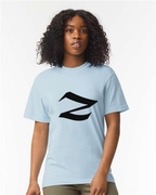 Alphabet Z T-Shirt 9 inch calligraphy Black ink, Hydrangea