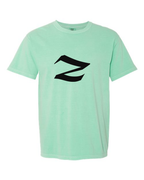 Alphabet Z T-Shirt 9 inch calligraphy Black ink, Island Reef