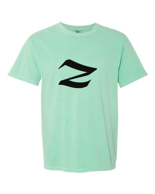 Alphabet Z T-Shirt 9 inch calligraphy Black ink, Island Reef