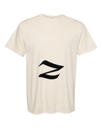 Alphabet Z T-Shirt 9 inch calligraphy Black ink, Ivory
