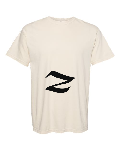 Alphabet Z T-Shirt 9 inch calligraphy Black ink, Ivory