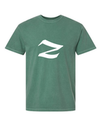 Alphabet Z T-Shirt 9 inch calligraphy White ink, Light Green