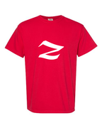 Alphabet Z T-Shirt 9 inch calligraphy Black ink, Red