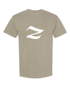 Alphabet Z T-Shirt 9 inch calligraphy Black ink, Sandstone