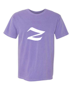 Alphabet Z T-Shirt 9 inch calligraphy White ink, Violet