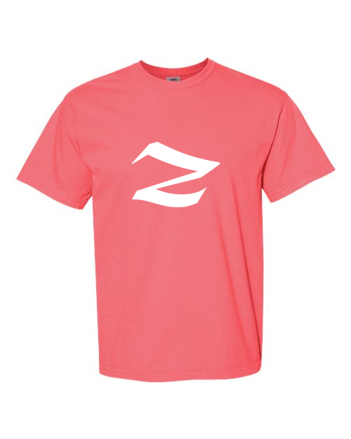 Alphabet Z T-Shirt 9 inch calligraphy Black ink, Watermelon