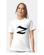 Alphabet Z T-Shirt 9 inch calligraphy Black ink, White