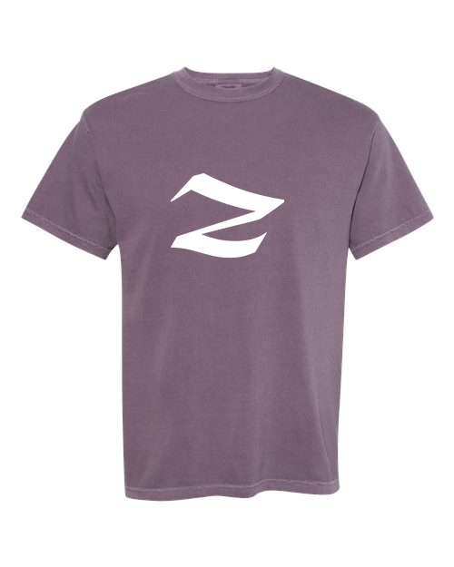 Alphabet Z T-Shirt 9 inch calligraphy White ink, Wine