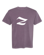 Alphabet Z T-Shirt 9 inch calligraphy White ink, Wine