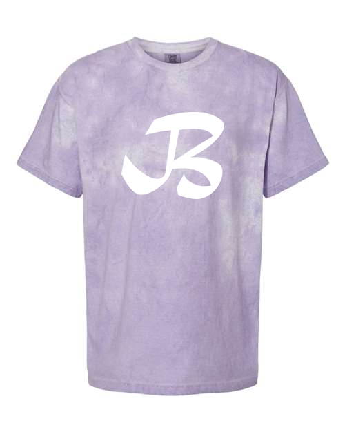 Alphabet B T-Shirt 9 inch calligraphy White ink, Amethyst