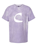 Alphabet C T-Shirt 9 inch calligraphy White ink, Amethyst