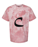 Alphabet C T-Shirt 9 inch calligraphy Black ink, Clay