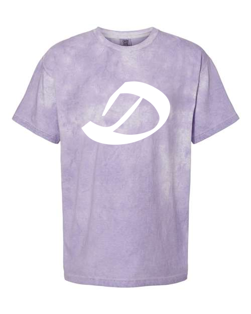 Alphabet D T-Shirt 9 inch calligraphy White ink, Amethyst