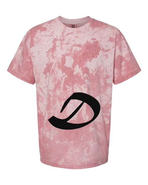 Alphabet D T-Shirt 9 inch calligraphy Black ink, Clay