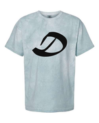 Alphabet D T-Shirt 9 inch calligraphy Black ink, Ocean