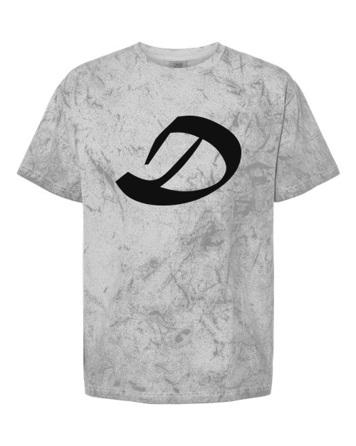 Alphabet D T-Shirt 9 inch calligraphy White ink, Smoke