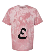 Alphabet E T-Shirt 9 inch calligraphy Black ink, Clay