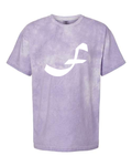 Alphabet F T-Shirt 9 inch calligraphy White ink, Amethyst