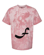 Alphabet F T-Shirt 9 inch calligraphy Black ink, Clay