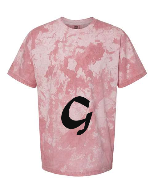 Alphabet G T-Shirt 9 inch calligraphy Black ink, Clay