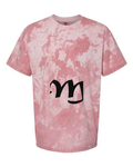 Alphabet M T-Shirt 9 inch calligraphy Black ink, Clay