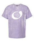 Alphabet O T-Shirt 9 inch calligraphy White ink, Amethyst