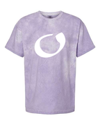 Alphabet O T-Shirt 9 inch calligraphy White ink, Amethyst