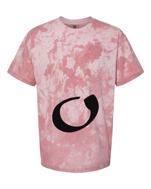 Alphabet O T-Shirt 9 inch calligraphy Black ink, Clay