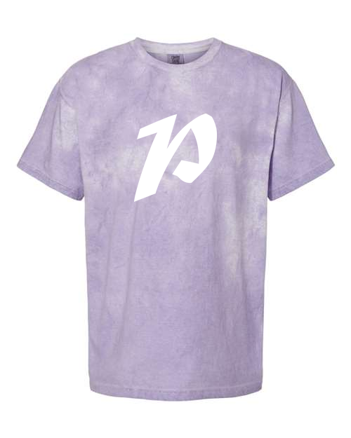Alphabet P T-Shirt 9 inch calligraphy White ink, Amethyst