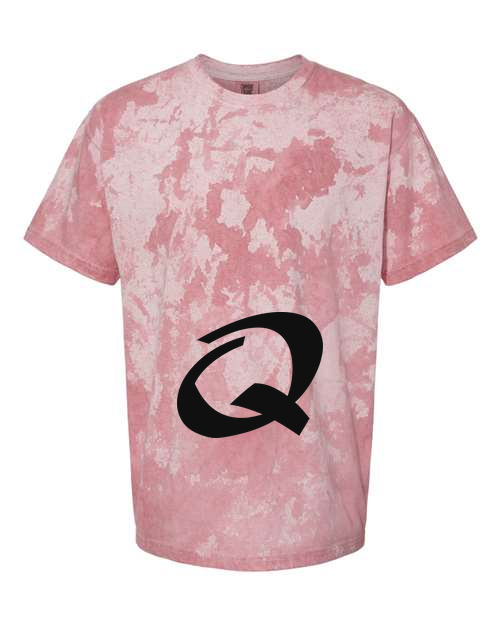 Alphabet Q T-Shirt 9 inch calligraphy Black ink, Clay