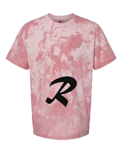 Alphabet R T-Shirt 9 inch calligraphy Black ink, Clay