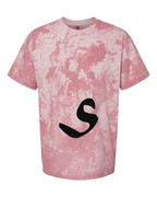 Alphabet S T-Shirt 9 inch calligraphy Black ink, Clay
