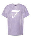 Alphabet T T-Shirt 9 inch calligraphy White ink, Amethyst