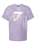 Alphabet T T-Shirt 9 inch calligraphy White ink, Amethyst