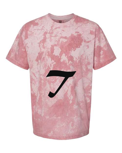 Alphabet T T-Shirt 9 inch calligraphy Black ink, Clay