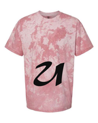 Alphabet U T-Shirt 9 inch calligraphy Black ink, Clay