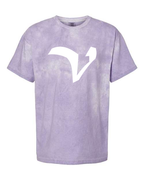Alphabet V T-Shirt 9 inch calligraphy White ink, Amethyst