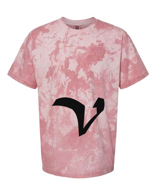 Alphabet V T-Shirt 9 inch calligraphy Black ink, Clay