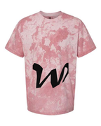 Alphabet W T-Shirt 9 inch calligraphy Black ink, Clay