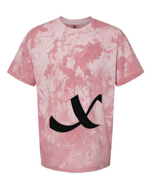 Alphabet X T-Shirt 9 inch calligraphy Black ink, Clay