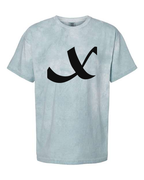 Alphabet X T-Shirt 9 inch calligraphy Black ink, Ocean