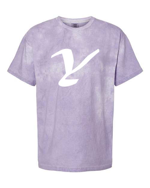 Alphabet Y T-Shirt 9 inch calligraphy White ink, Amethyst