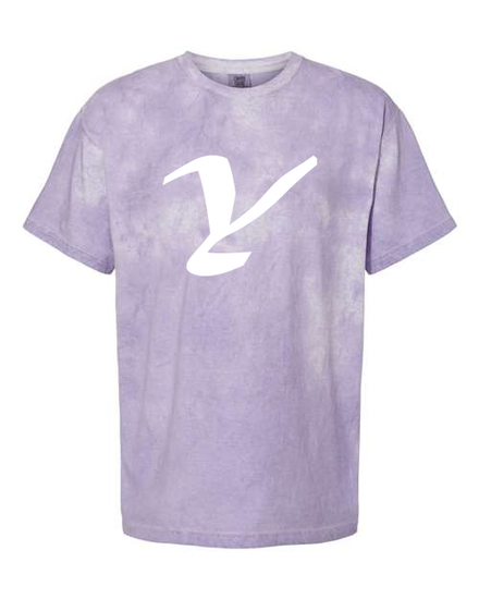 Alphabet Y T-Shirt 9 inch calligraphy White ink, Amethyst