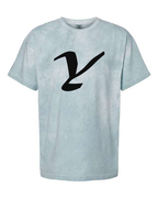 Alphabet Y T-Shirt 9 inch calligraphy Black ink, Ocean