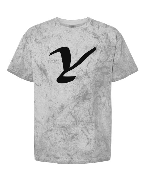 Alphabet Y T-Shirt 9 inch calligraphy White ink, Smoke