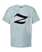 Alphabet Z T-Shirt 9 inch calligraphy Black ink, Ocean