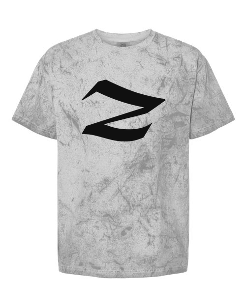Alphabet Z T-Shirt 9 inch calligraphy White ink, Smoke