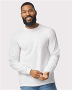 Gildan 5400, Unisex Heavy Cotton Long Sleeve T-shirt, White