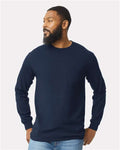 Gildan 2410, Unisex Ultra Cotton Long Sleeve Pocket T-shirt, Navy